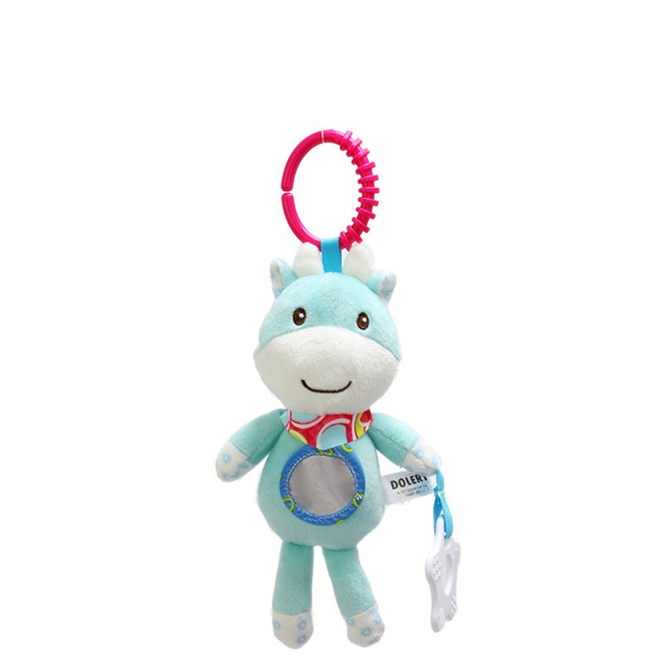 Baby Rattles Stroller Hanging Soft Toy mobile Bed Cute Animal Doll Elephant Rabbit Dog Baby Crib Hanging Bell Toys for 0-12month